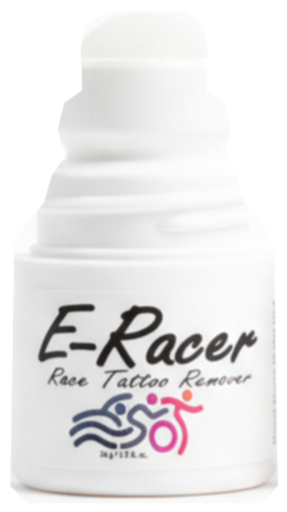 E-RACER triathlon body marking remover roll-on bottle